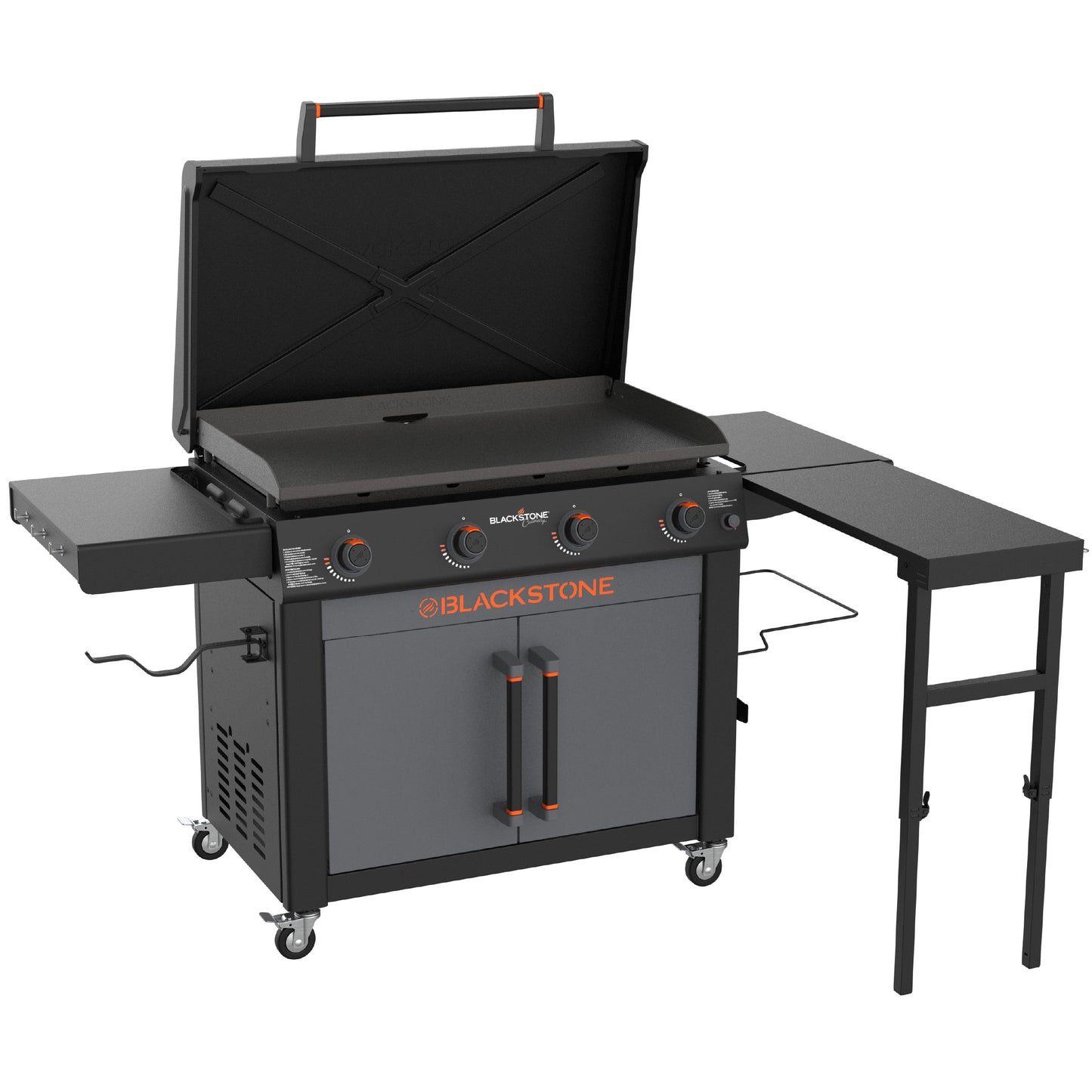Culinary 36” Griddle with Folding Side Table and Cabinet