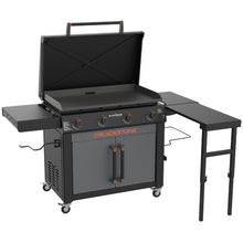 Culinary 36” Griddle with Folding Side Table and Cabinet