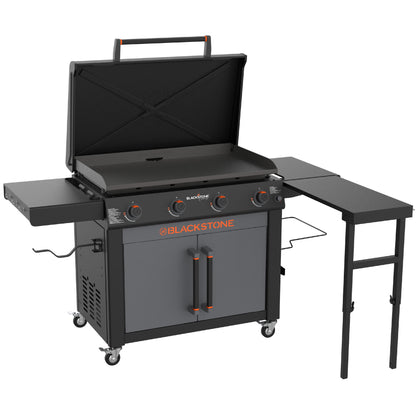 Culinary 36” Griddle with Folding Side Table and Cabinet