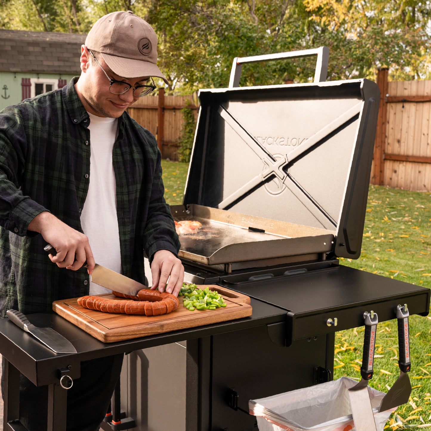 Culinary 36” Griddle with Folding Side Table and Cabinet